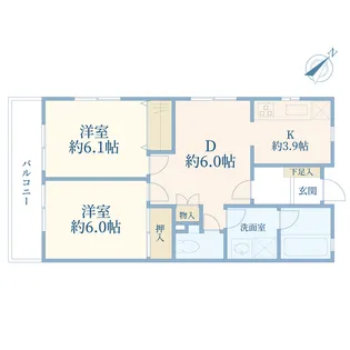 成城コート【2階】の間取り