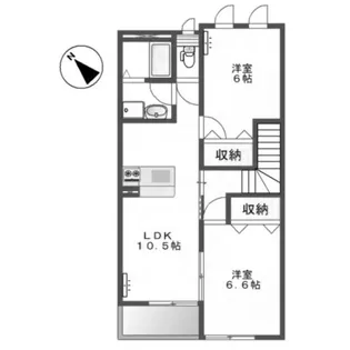 埼玉県加須市平永【アパート】の間取り