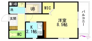 ディオーレ祇園【2階】の間取り