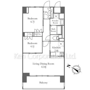 リーラ横浜川和町【4階】の間取り