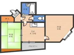 ビーバーハイツ針中野【3階】の間取り