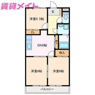 イーストベル【2階】の間取り