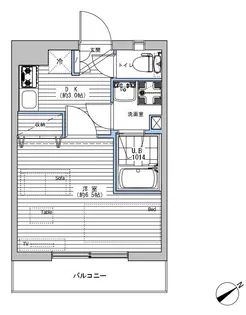 サンレジデンス武蔵野【1階】の間取り