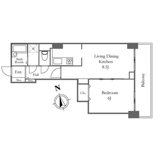 東京都中央区新川2【マンション】の間取り