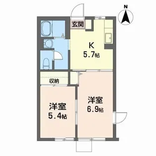 メゾン・リブジェ【1階】の間取り