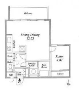 ルート四谷三丁目【4階】の間取り