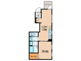 フリッツ奥沢【1階】の間取り