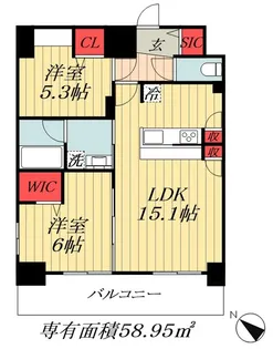 千葉県市川市南行徳1【マンション】の間取り