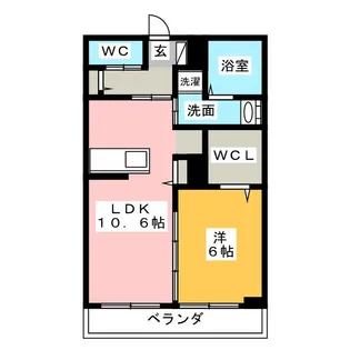 プランドール楓【1階】の間取り