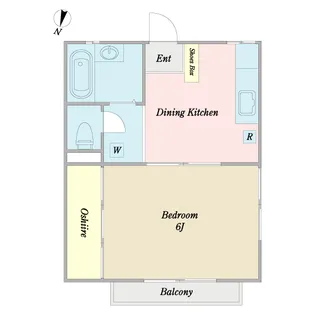 六ッ川レジデンス【1階】の間取り