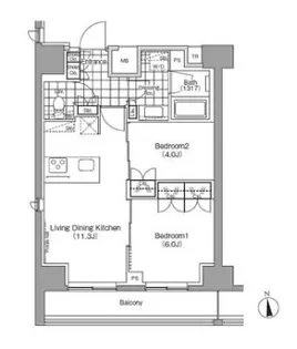 東京都台東区浅草橋5【マンション】の間取り