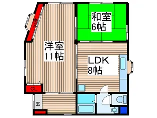 大沼様方貸家【1階】の間取り