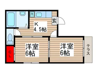 グランヂュール夏来【1階】の間取り