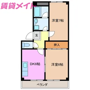 エスポアヒルズ【2階】の間取り