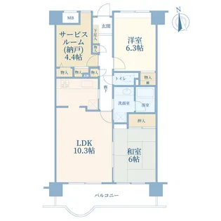 東急ドエルアルス多摩川 C棟【10階】の間取り