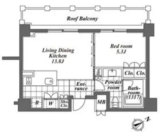 オーパスレジデンス恵比寿【4階】の間取り