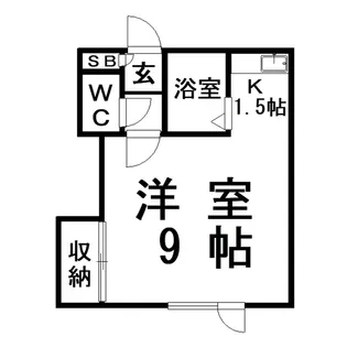 ブラウンカレッジカワサキ【2階】の間取り
