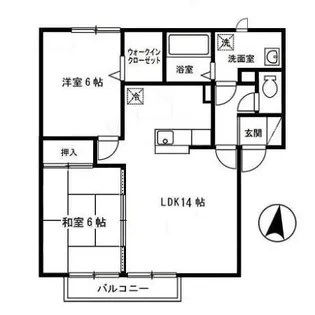 パークタウンナリタ C【2階】の間取り