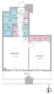 レジディア西麻布【4階】の間取り