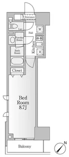 レジディア神田淡路町【7階】の間取り
