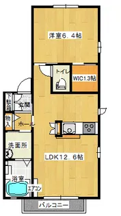 ウッド・チェリー【2階】の間取り