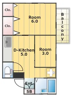 マンション宍戸【3階】の間取り
