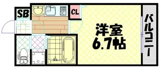 エステムプラザ大阪セントラルシティ【4階】の間取り