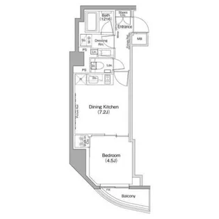 ザ・パークハビオ神楽坂【8階】の間取り