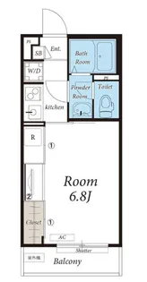 リブリ・フォーチュン町田【2階】の間取り