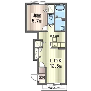 オレンジヒルズE【1階】の間取り