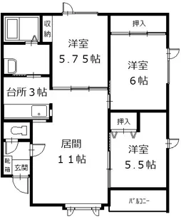 ルミエール412【2階】の間取り