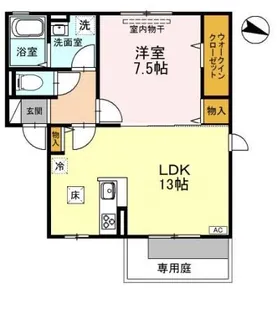 モデレート.K【1階】の間取り