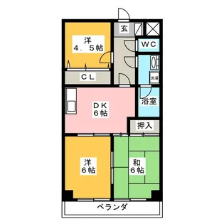 パールハイツ【1階】の間取り