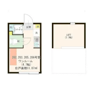 ハーモニーテラスFIOREIII【2階】の間取り