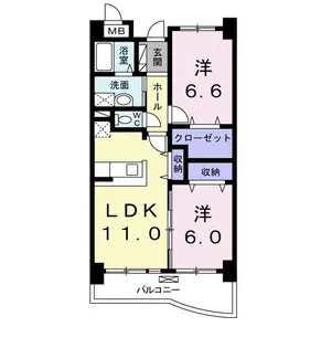 アンソレイユ【3階】の間取り