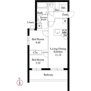 GRAN PASEO西麻布【4階】の間取り