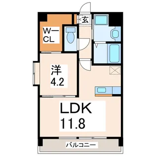 Calma水前寺【5階】の間取り