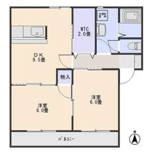 ヴィラージュC【2階】の間取り