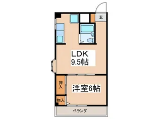 飛田ハイツ【1階】の間取り