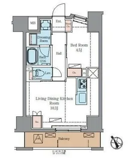 ラグゼナ北千住II【4階】の間取り