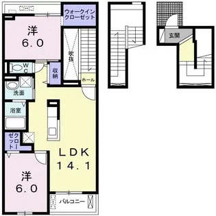 アクア ヒルズ I【3階】の間取り