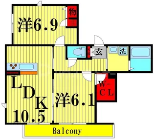メゾン ド ヴァン【3階】の間取り