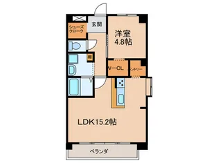 ドヌール諏訪【4階】の間取り