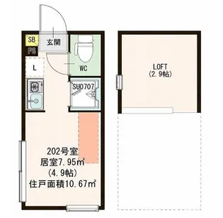 ハーモニーテラス板橋栄町IV【2階】の間取り