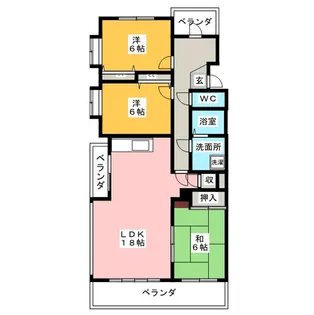 ライフビル・ヒビノ【3階】の間取り