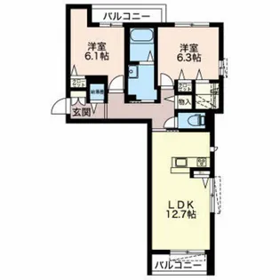 アンビエラ杉木【2階】の間取り