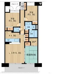 アソシエール溝の口【13階】の間取り