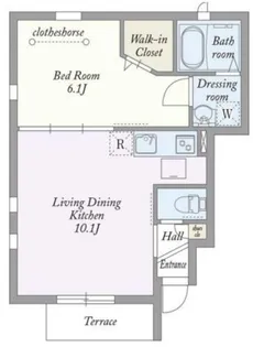 ステラハウス堀切B【1階】の間取り