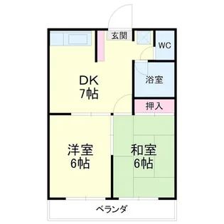 コーポ上浅田【1階】の間取り