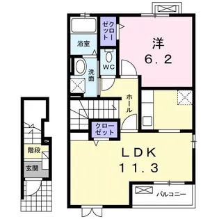 グリーンハイツC【2階】の間取り